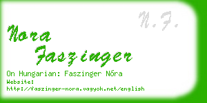nora faszinger business card